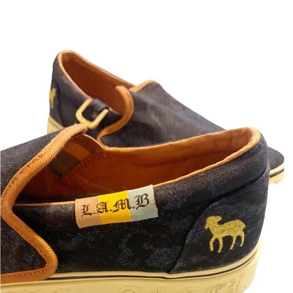 Gwen Stefani L.A.M.B. Royal Elastics Katella Tex Navy Python Slip on sne… - Picture 3 of 11